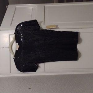 Michael Kors black sequin top